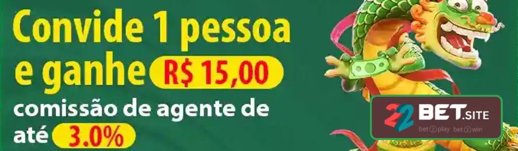 Promoções disponíveis no 22BET cassino